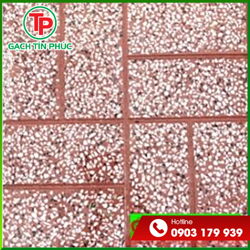 Gạch Terrazzo 8 ô đỏ